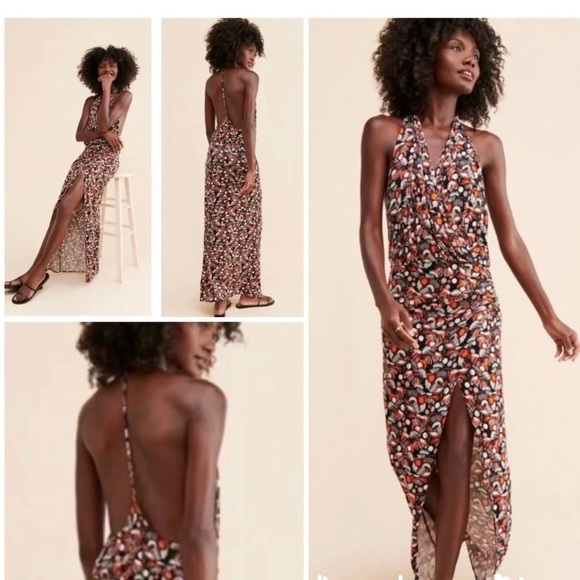 New FREE PEOPLE maxi RAYON dress 196J - Picture 10 of 12